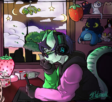 Lo-fi Sona Illustration