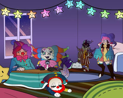 Sleepover Artfight Piece (Ocs do NOT belong to me)