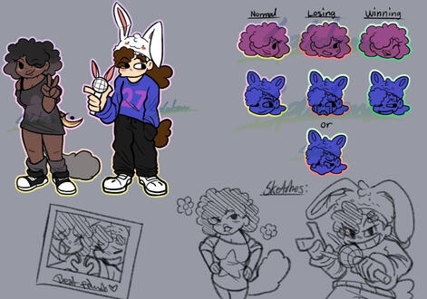 Fnf vs. Donnie Character Sheet + Doodles